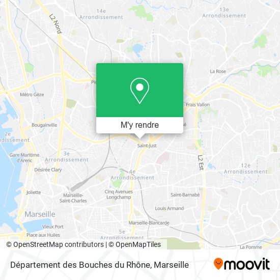 Département des Bouches du Rhône plan