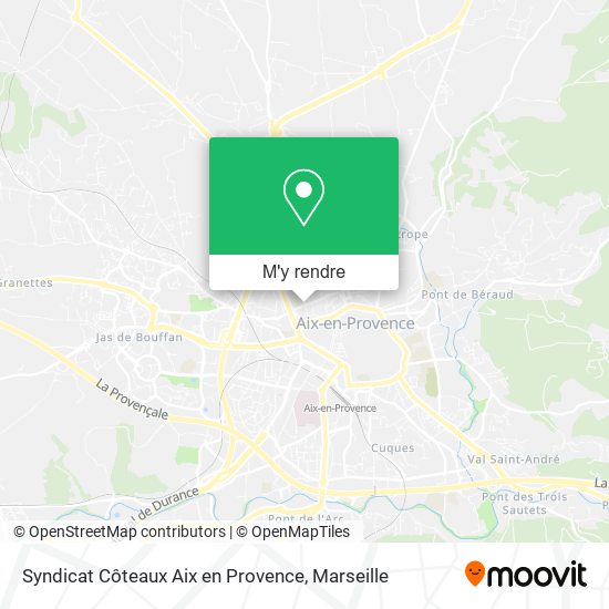 Syndicat Côteaux Aix en Provence plan