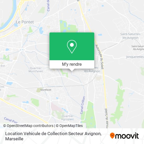 Location Vehicule de Collection Secteur Avignon plan