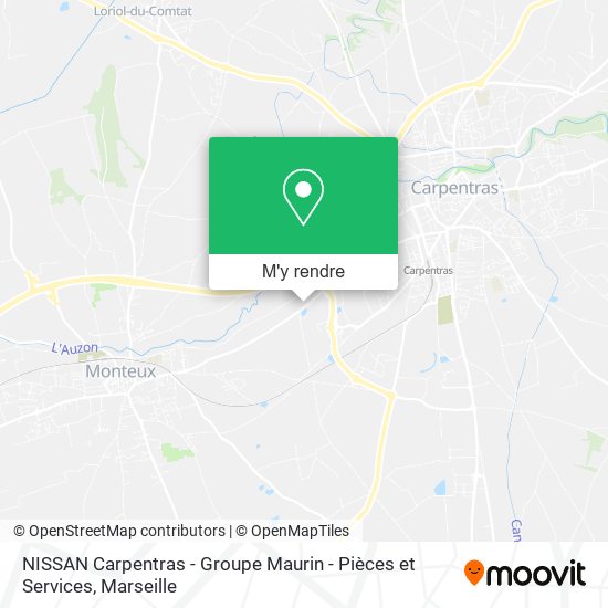 NISSAN Carpentras - Groupe Maurin - Pièces et Services plan