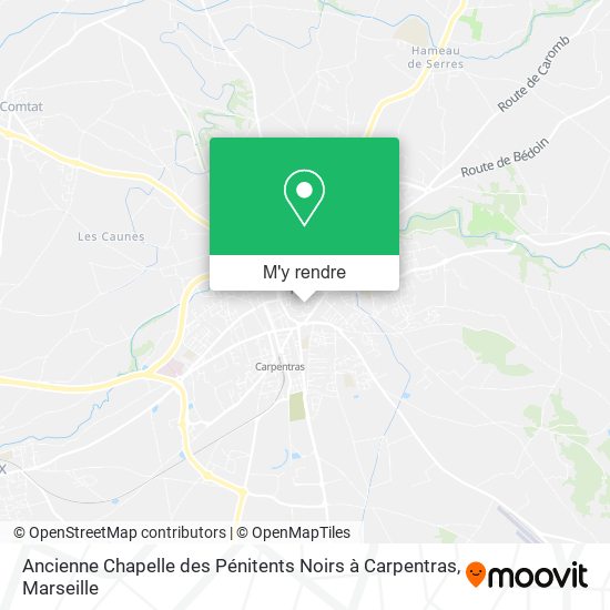Ancienne Chapelle des Pénitents Noirs à Carpentras plan