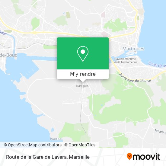 Route de la Gare de Lavera plan