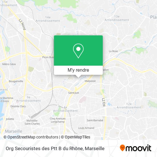 Org Secouristes des Ptt B du Rhône plan