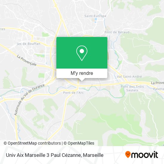 Univ Aix Marseille 3 Paul Cézanne plan