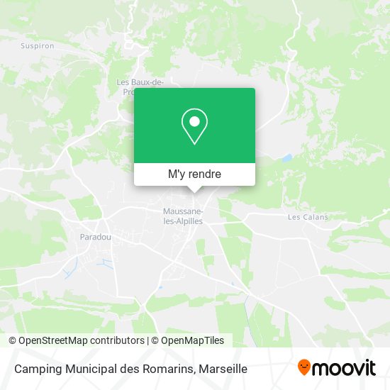 Camping Municipal des Romarins plan