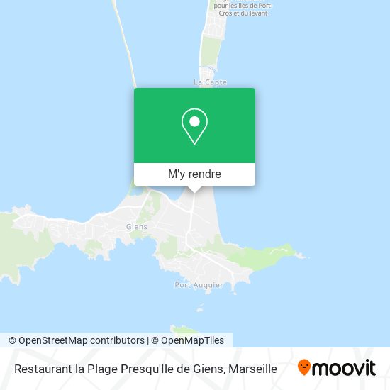 Restaurant la Plage Presqu'Ile de Giens plan