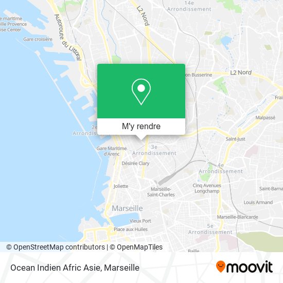 Ocean Indien Afric Asie plan