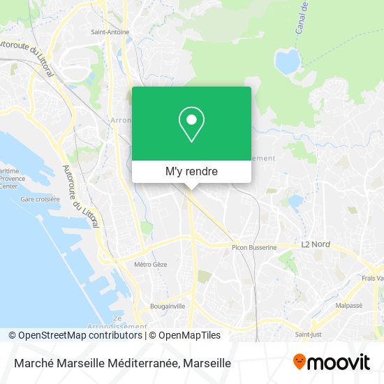 Marché Marseille Méditerranée plan