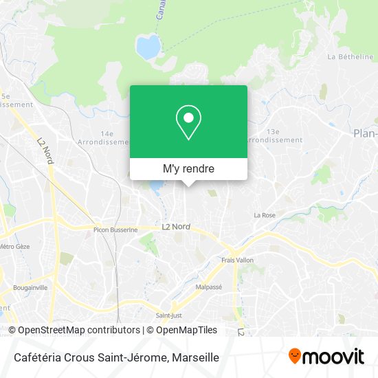 Cafétéria Crous Saint-Jérome plan