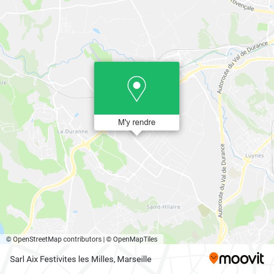 Sarl Aix Festivites les Milles plan