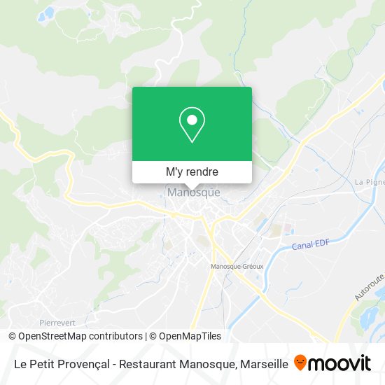 Le Petit Provençal - Restaurant Manosque plan