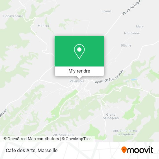 Café des Arts plan