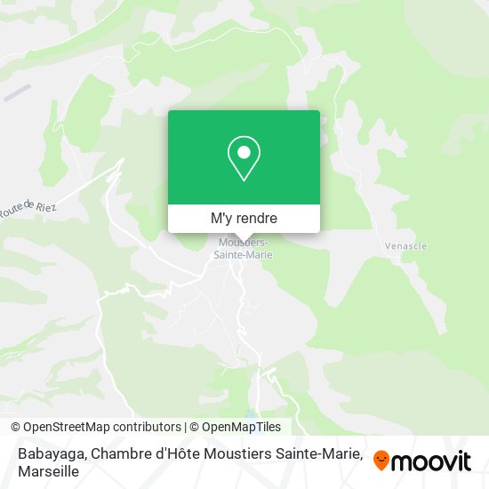 Babayaga, Chambre d'Hôte Moustiers Sainte-Marie plan