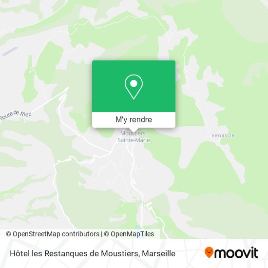 Hôtel les Restanques de Moustiers plan