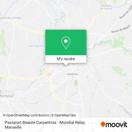Passport Beauté Carpentras - Mondial Relay plan