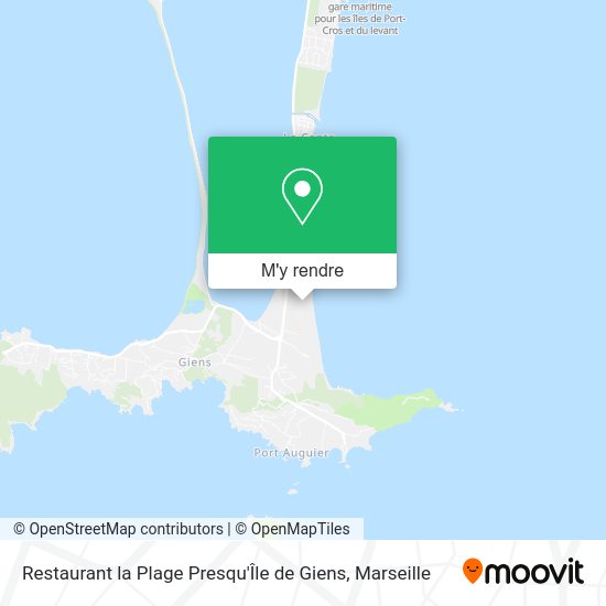 Restaurant la Plage Presqu'Île de Giens plan