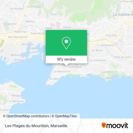Les Plages du Mourillon plan