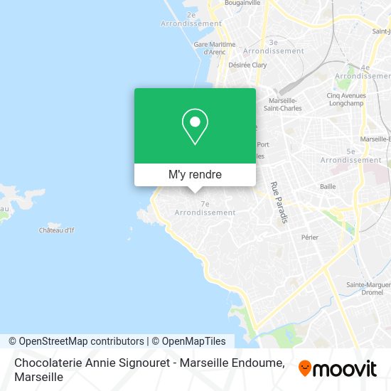 Chocolaterie Annie Signouret - Marseille Endoume plan