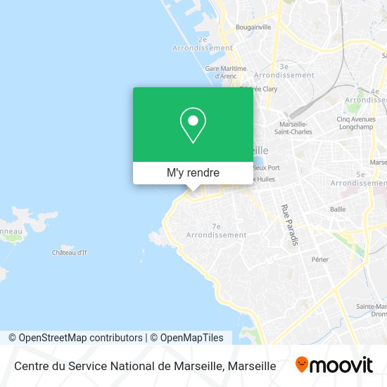 Centre du Service National de Marseille plan