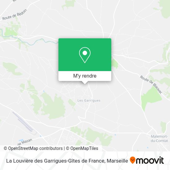 La Louvière des Garrigues-Gîtes de France plan