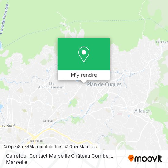 Carrefour Contact Marseille Château Gombert plan