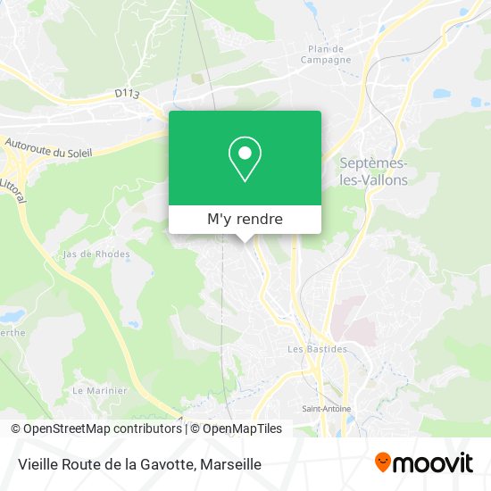 Vieille Route de la Gavotte plan