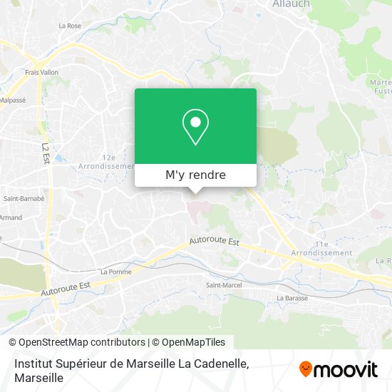 Institut Supérieur de Marseille La Cadenelle plan