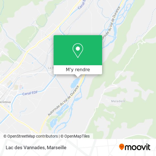 Lac des Vannades plan