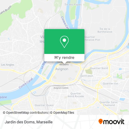 Jardin des Doms plan