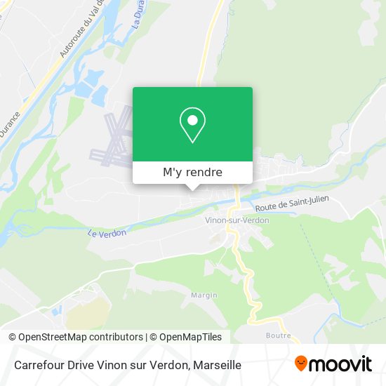 Carrefour Drive Vinon sur Verdon plan