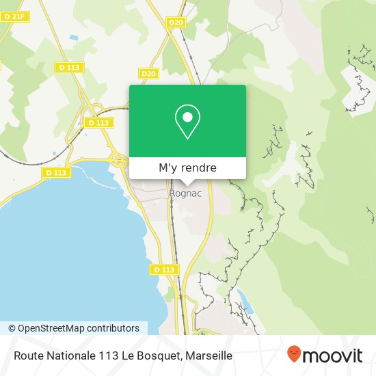 Route Nationale 113 Le Bosquet plan