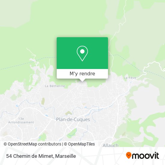 54 Chemin de Mimet plan