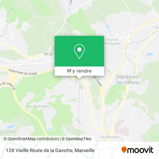 128 Vieille Route de la Gavotte plan