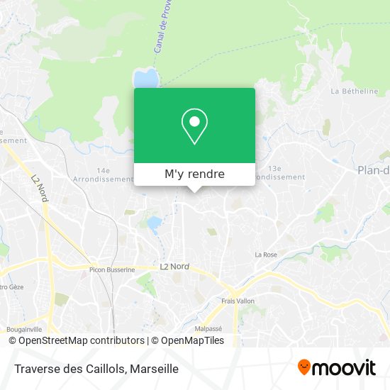 Traverse des Caillols plan