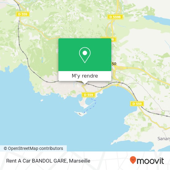 Rent A Car BANDOL GARE plan