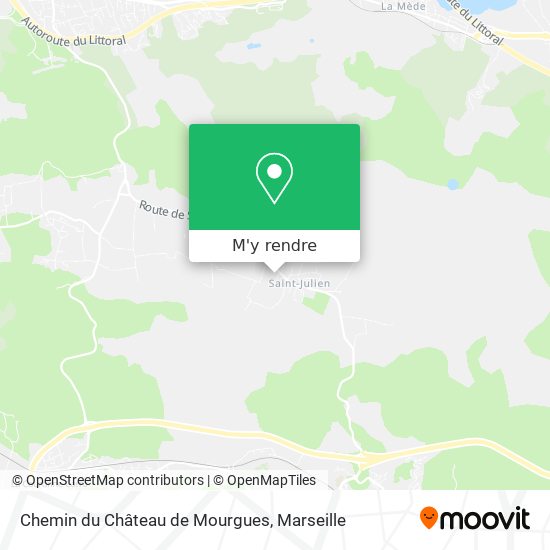 Chemin du Château de Mourgues plan