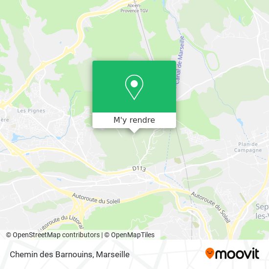 Chemin des Barnouins plan