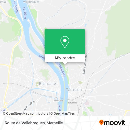 Route de Vallabregues plan
