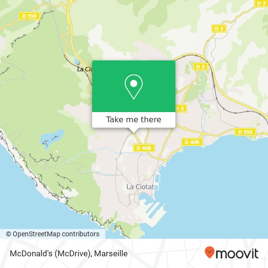 McDonald's (McDrive), Avenue Émile Bodin 13600 La Ciotat plan