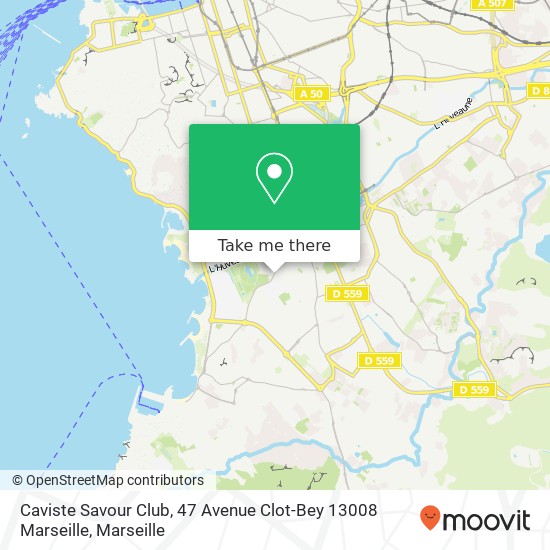 Caviste Savour Club, 47 Avenue Clot-Bey 13008 Marseille plan
