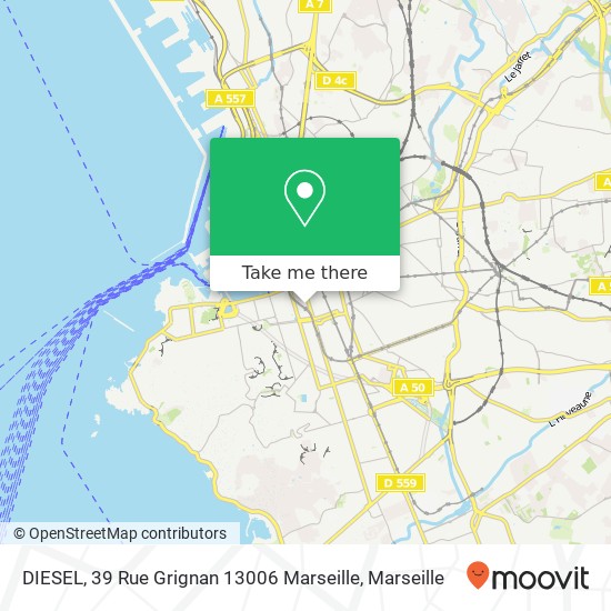 DIESEL, 39 Rue Grignan 13006 Marseille plan