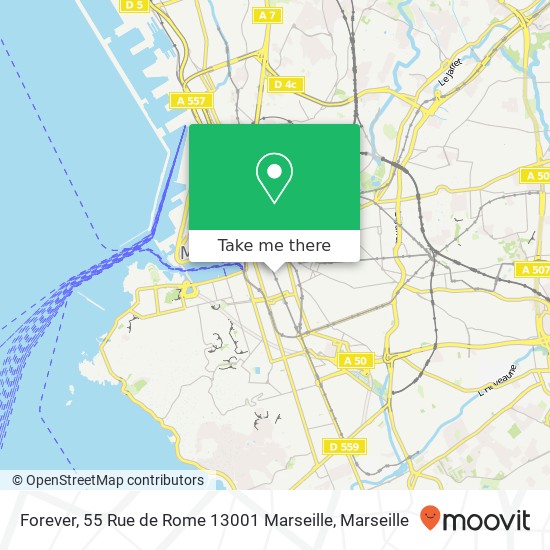 Forever, 55 Rue de Rome 13001 Marseille plan