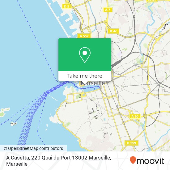 A Casetta, 220 Quai du Port 13002 Marseille plan