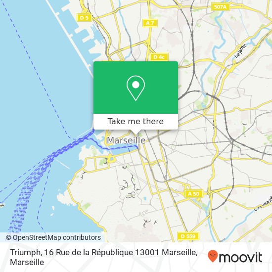 Triumph, 16 Rue de la République 13001 Marseille plan