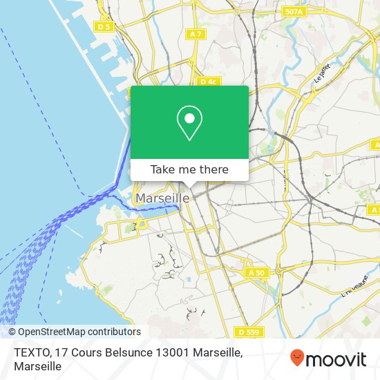 TEXTO, 17 Cours Belsunce 13001 Marseille plan