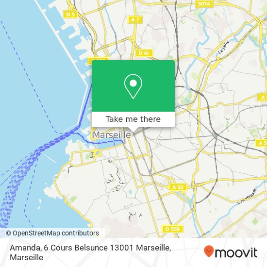 Amanda, 6 Cours Belsunce 13001 Marseille plan