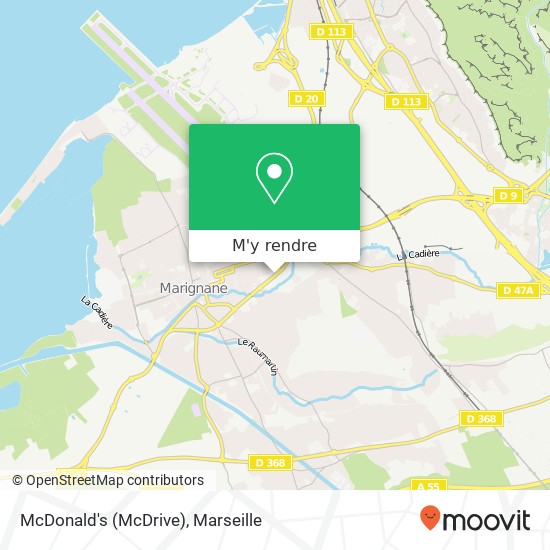 McDonald's (McDrive), Avenue du 8 Mai 1945 13730 Saint-Victoret plan