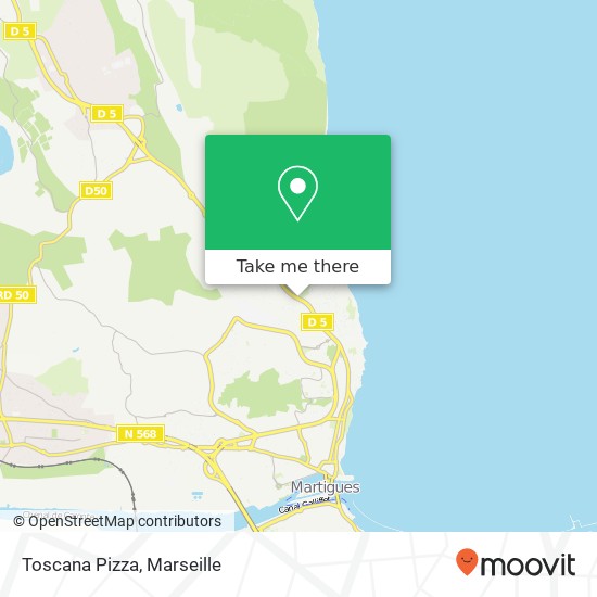 Toscana Pizza, Route d'Istres 13500 Martigues plan