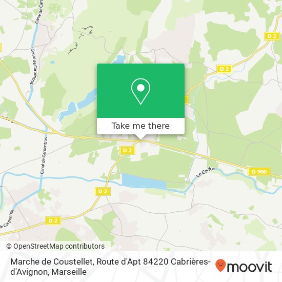 Marche de Coustellet, Route d'Apt 84220 Cabrières-d'Avignon plan