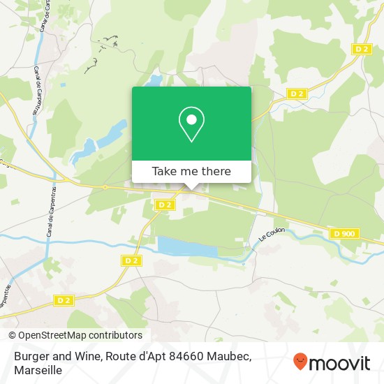 Burger and Wine, Route d'Apt 84660 Maubec plan